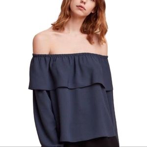 Aritzia Wilfred Morel Mascara Blouse Large